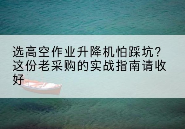 奉化高空作业升降机厂家推荐-选高空作业升降机怕踩坑？这份老采购的实战指南请收好